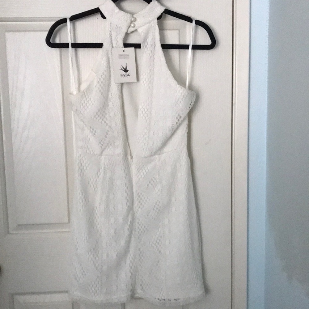 SABO Skirt white racer back gala dress
